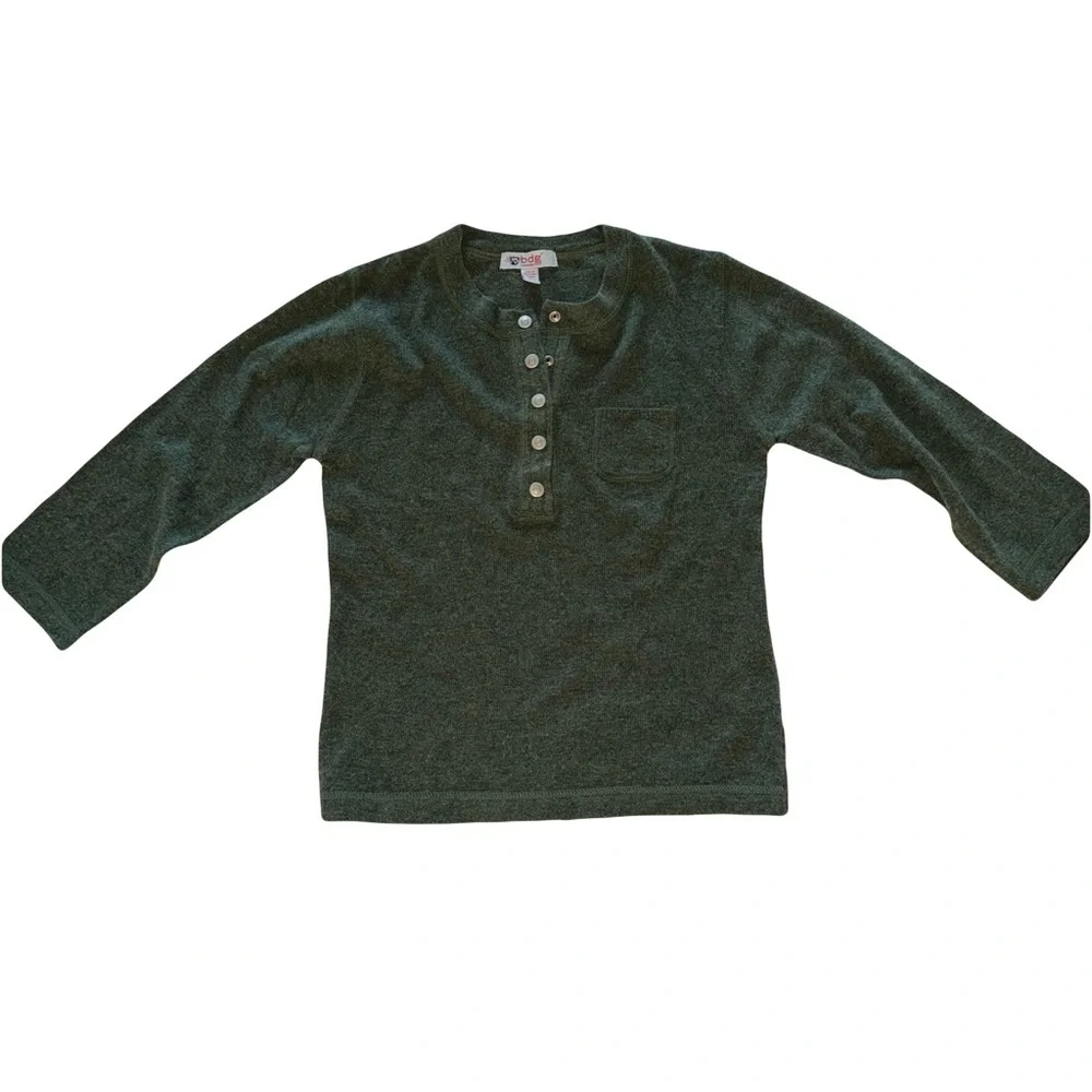 Urban Outfitters BDG Women’s Wool Blend 5 Button Henley Heathered Green Med - Picture 2 of 7